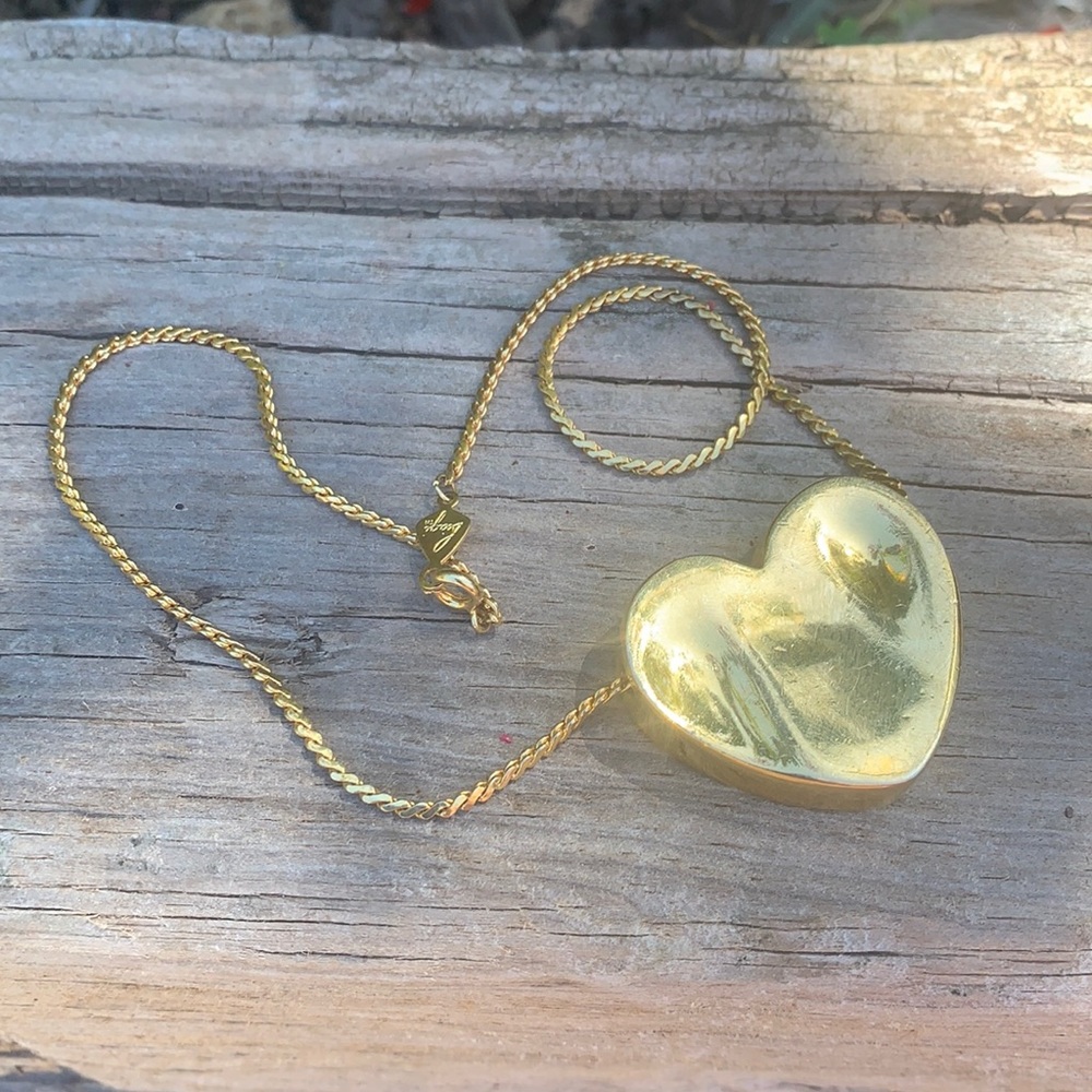 Vintage Carlos Biagi Big Heart Choker Necklace
